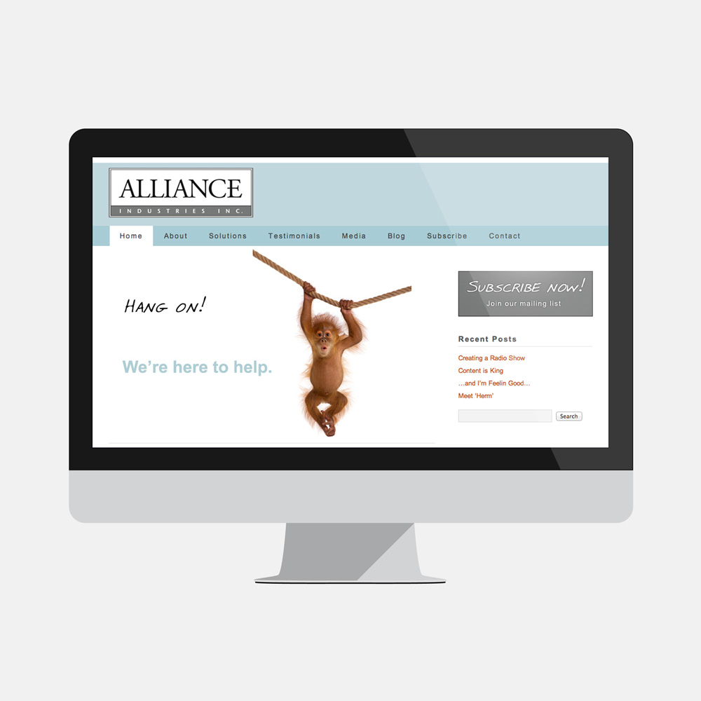 Alliance Industries Inc. Website
